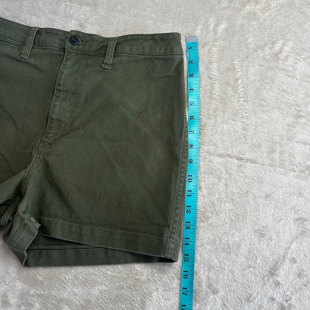 Madewell‎ Olive Green Utility Shorts Womens Size 31 Patch Pocket Canvas Fatigue - Picture 6 of 8